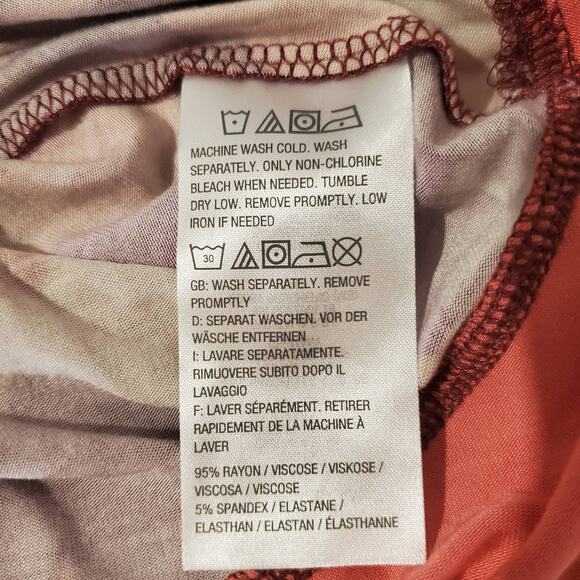 LOGO Layers by Lori Goldstein Women's S Printed Tank w/ Solid Flounce at Hemline - Picture 9 of 11